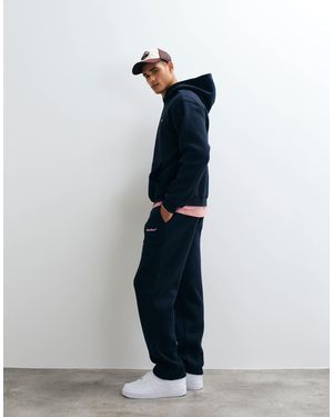 ASOS Jogger droit avec imprimé pigmenté - Bleu