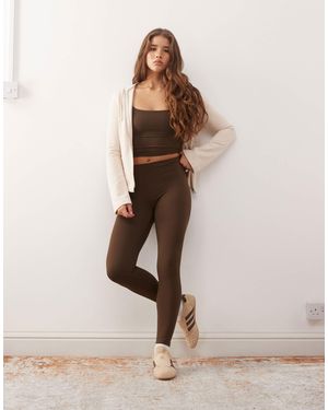 Weekday – mix and match – nahtlose sport-leggings - Natur