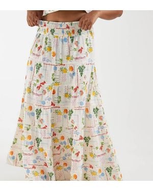 Vero Moda Smock Waist Maxi Skirt Co-ord - Natural