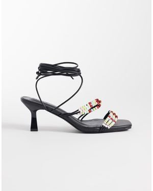 Public Desire Kitten Heel Sandals - White