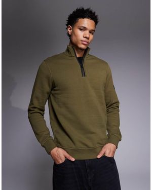 Barbour Rufforth Half Zip Sweatshirt - Green