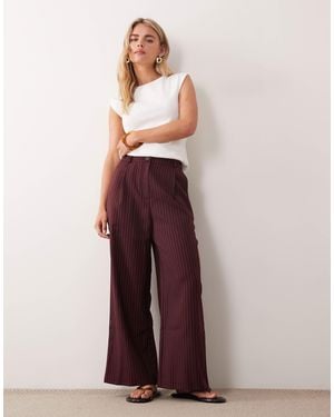 Miss Selfridge Pinstriped Pants - Red