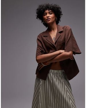 TOPSHOP Super Soft Cupro Shirt - Grey