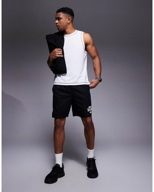 4505 Heavy Lifting Graphic Mesh Training Shorts - Black