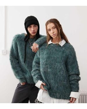Reclaimed Vintage Oversized Mega Fluffy Jumper - Green