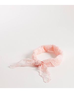 Kaiia Exclusive Sheer Lace Headscarf - Pink