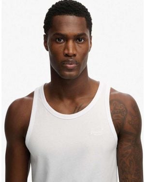 Superdry Unbrushed Essential Logo Vest - White