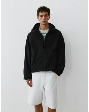 Pull&Bear – leichte regenjacke - Schwarz
