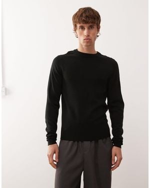 Collusion Slim Knitted Sweater Sweater - Black