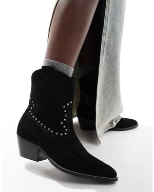 OFF THE HOOK Kensal Leather Ankle Boots - Black
