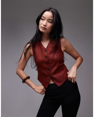 & Other Stories Fitted Linen Waistcoat - Brown