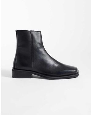 ASOS Chelsea Boots With Square Toe - Black