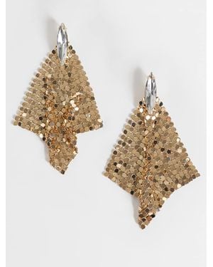 ASOS Pendientes Llamativos Con Diseño De Malla Metálica En Tono - Metálico