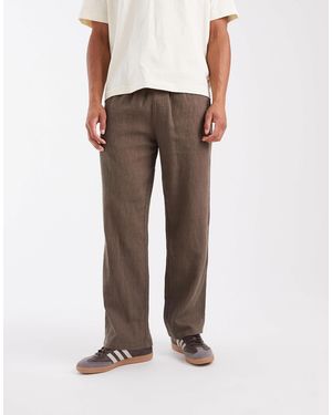 Jack & Jones Crinkle Loose Pants - Natural