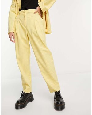 Monki Co-Ord Tapered Trousers - Yellow