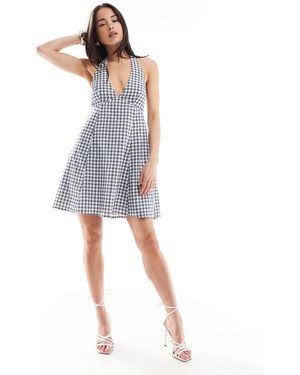 Hollister Halterneck Aline Dress - Blue
