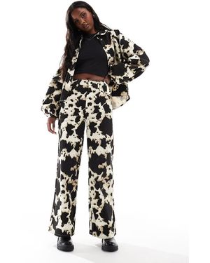 Object Wide Leg Jeans Co-ord - Black