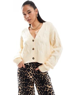 Tommy Hilfiger – grobstrickjacke - Natur