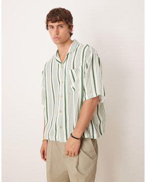 ASOS Oversized Revere Shirt - Natural