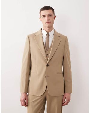 ASOS Slim Suit Jacket - Natural