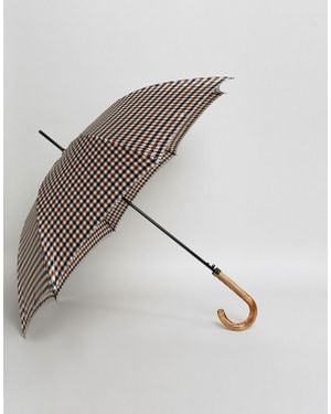 Aquascutum Walker Club Check Umbrella - Natural