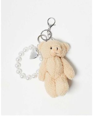 Kaiia Charm Per Borsa Con Perle E Orsetto - Neutro