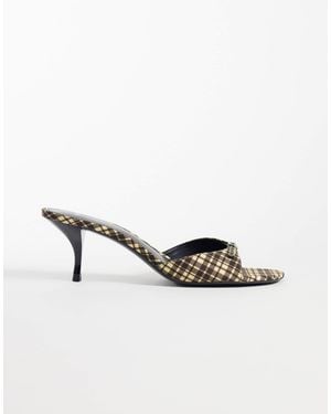Mango Heeled Mule With Buckle Detail - Multicolor