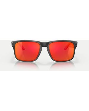 Oakley HolbrookTM quadratische sonnenbrille aus der black camo collection mit orange verspiegeltem glas - Rot