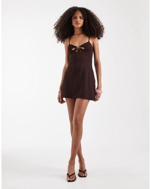 Motel Gustin Flower Cut-out Mini Dress - Multicolor
