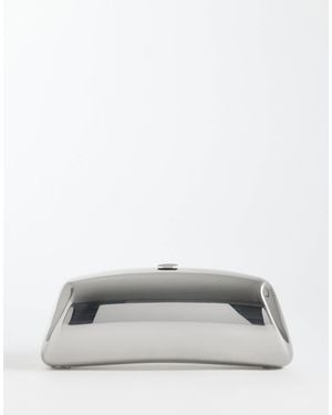 Mango Rectangle Clutch Bag - Grey