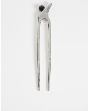 ASOS Metal Hair Pin With Abstract Design - White