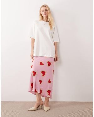 Never Fully Dressed Dorris Satin Maxi Skirt - Pink