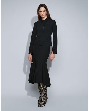 Weekday Midi Skirt With Mermaid Hem - Black