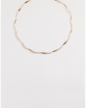 ASOS Asos Design Curve Twisted Torque Choker - Metallic