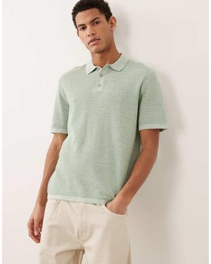 Jack & Jones Knitted Polo With Short Sleeves - Green