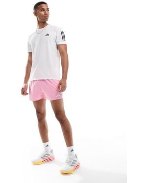 adidas Originals Shorts De Baño De 3" Rosas Con Detalle De 3 Rayas De Adidas Training