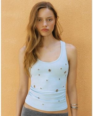 Pull&Bear Tanktop mit ösen - Blau