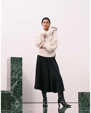 ASOS Satin Midi Circle Skirt - Pink