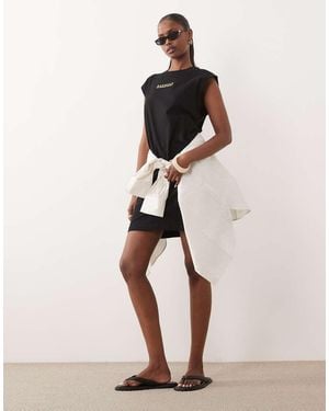 Barbour Niamh Logo Sleeveless Mini Dress - Natural