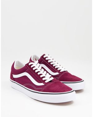Vans Old skool - sneakers bordeaux port royale - Bianco
