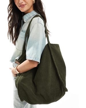 ASOS Cord Tubular Handle Canvas Tote Bag - Grey