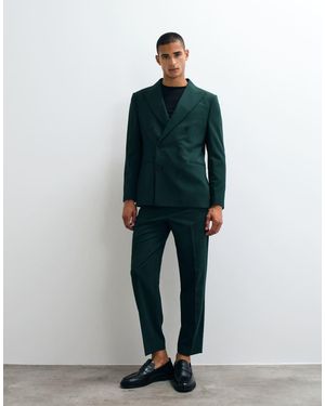 ASOS Relaxed Tapered Fit Suit Trousers - Green