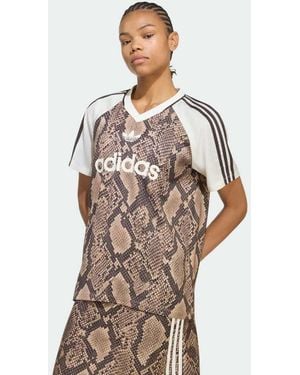 adidas Originals Snake Print Satin Jersey - Grey