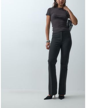 Abercrombie & Fitch High Rise Flared Trouser - Black