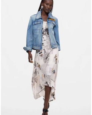 Desigual Chaqueta Estampada Mickey En - Azul