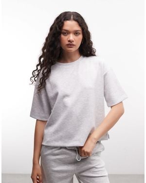 River Island Clean Oversized T-shirt - Gray