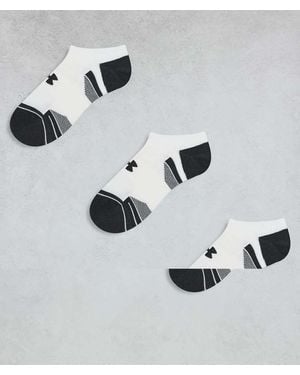 Under Armour Performance Tech 3 Pack Ankle Socks - Metallic