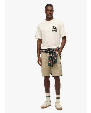 Superdry Record Label Oversized T-Shirt - White