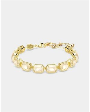 Swarovski Millenia Tennis Bracelet, Octagon Cut, Caramel, -Tone Plated - Metallic