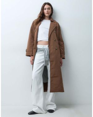 Vero Moda Longline Belted Trench Coat - White